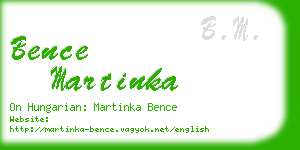 bence martinka business card